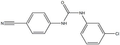 3-(3-chlorophenyl)-1-(4-cyanophenyl)urea Struktur