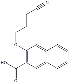 3-(3-cyanopropoxy)naphthalene-2-carboxylic acid Struktur