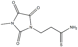 3-(3-methyl-2,4,5-trioxoimidazolidin-1-yl)propanethioamide Struktur