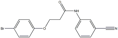 3-(4-bromophenoxy)-N-(3-cyanophenyl)propanamide Struktur