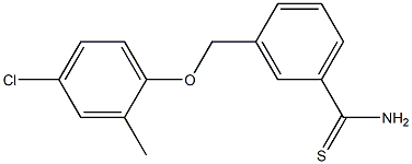 3-(4-chloro-2-methylphenoxymethyl)benzene-1-carbothioamide Struktur