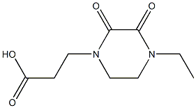 3-(4-ethyl-2,3-dioxopiperazin-1-yl)propanoic acid Struktur