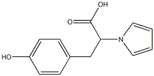 3-(4-hydroxyphenyl)-2-(1H-pyrrol-1-yl)propanoic acid Struktur