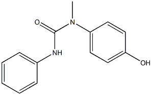 3-(4-hydroxyphenyl)-3-methyl-1-phenylurea Struktur