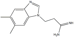 3-(5,6-dimethyl-1H-benzimidazol-1-yl)propanimidamide Struktur