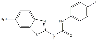 3-(6-amino-1,3-benzothiazol-2-yl)-1-(4-fluorophenyl)urea Struktur