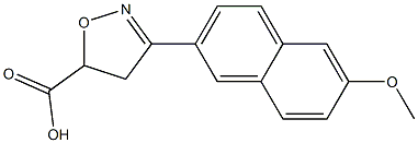 3-(6-methoxynaphthalen-2-yl)-4,5-dihydro-1,2-oxazole-5-carboxylic acid Struktur