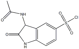 3-(acetylamino)-2-oxoindoline-5-sulfonyl chloride Struktur