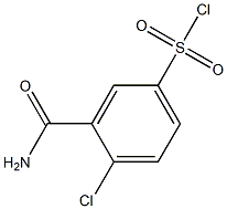 3-(aminocarbonyl)-4-chlorobenzenesulfonyl chloride Struktur