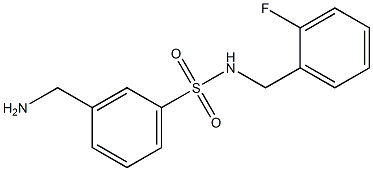 3-(aminomethyl)-N-(2-fluorobenzyl)benzenesulfonamide Struktur