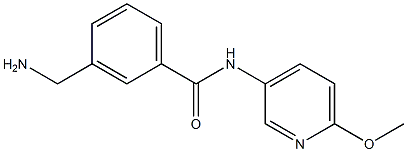 3-(aminomethyl)-N-(6-methoxypyridin-3-yl)benzamide Struktur