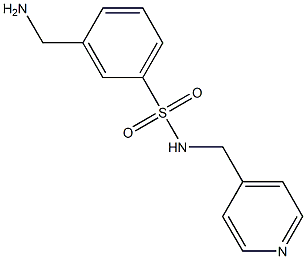 3-(aminomethyl)-N-(pyridin-4-ylmethyl)benzene-1-sulfonamide Struktur