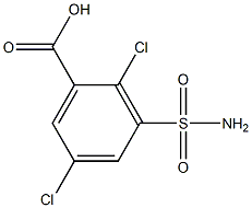 3-(aminosulfonyl)-2,5-dichlorobenzoic acid Struktur