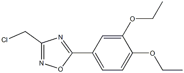 3-(chloromethyl)-5-(3,4-diethoxyphenyl)-1,2,4-oxadiazole Struktur