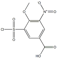 3-(chlorosulfonyl)-4-methoxy-5-nitrobenzoic acid Struktur