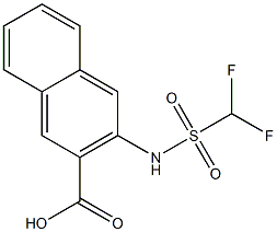 3-(difluoromethanesulfonamido)naphthalene-2-carboxylic acid Struktur