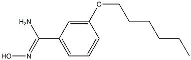 3-(hexyloxy)-N'-hydroxybenzene-1-carboximidamide Struktur