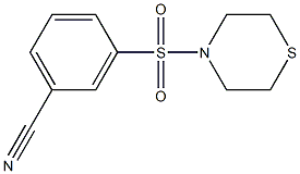 3-(thiomorpholine-4-sulfonyl)benzonitrile Struktur