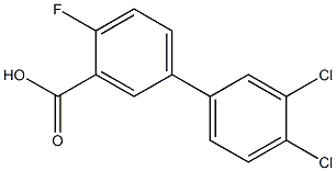 3',4'-dichloro-4-fluoro-1,1'-biphenyl-3-carboxylic acid Struktur