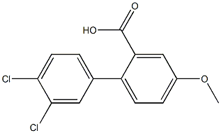 3',4'-dichloro-4-methoxy-1,1'-biphenyl-2-carboxylic acid Struktur