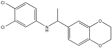 3,4-dichloro-N-[1-(2,3-dihydro-1,4-benzodioxin-6-yl)ethyl]aniline Struktur