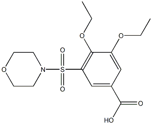 3,4-diethoxy-5-(morpholin-4-ylsulfonyl)benzoic acid Struktur