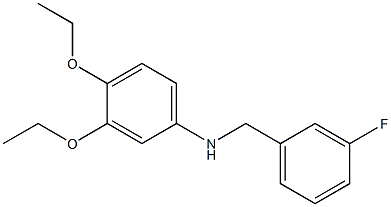 3,4-diethoxy-N-[(3-fluorophenyl)methyl]aniline Struktur