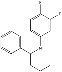 3,4-difluoro-N-(1-phenylbutyl)aniline Struktur