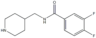 3,4-difluoro-N-(piperidin-4-ylmethyl)benzamide Struktur