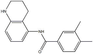 3,4-dimethyl-N-(1,2,3,4-tetrahydroquinolin-5-yl)benzamide Struktur