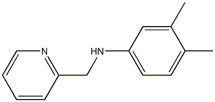 3,4-dimethyl-N-(pyridin-2-ylmethyl)aniline Struktur