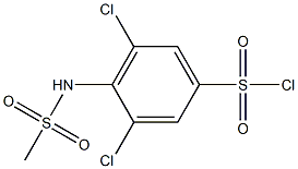 3,5-dichloro-4-methanesulfonamidobenzene-1-sulfonyl chloride Struktur