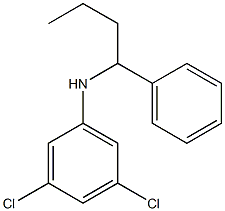 3,5-dichloro-N-(1-phenylbutyl)aniline Struktur