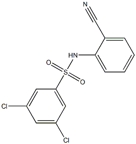 3,5-dichloro-N-(2-cyanophenyl)benzene-1-sulfonamide Struktur