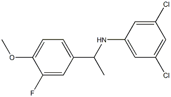 3,5-dichloro-N-[1-(3-fluoro-4-methoxyphenyl)ethyl]aniline Struktur