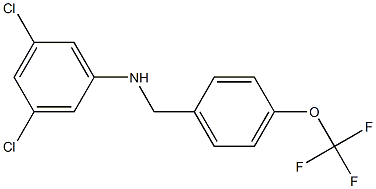 3,5-dichloro-N-{[4-(trifluoromethoxy)phenyl]methyl}aniline Struktur