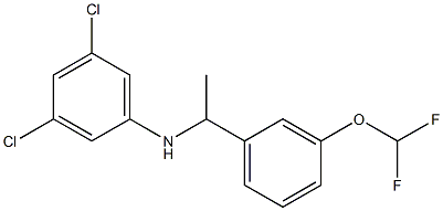 3,5-dichloro-N-{1-[3-(difluoromethoxy)phenyl]ethyl}aniline Struktur