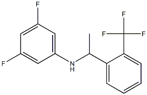 3,5-difluoro-N-{1-[2-(trifluoromethyl)phenyl]ethyl}aniline Struktur