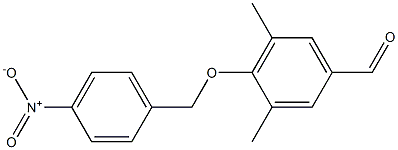 3,5-dimethyl-4-[(4-nitrophenyl)methoxy]benzaldehyde Struktur