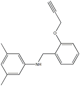 3,5-dimethyl-N-{[2-(prop-2-yn-1-yloxy)phenyl]methyl}aniline Struktur