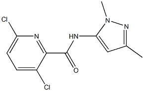 3,6-dichloro-N-(1,3-dimethyl-1H-pyrazol-5-yl)pyridine-2-carboxamide Struktur