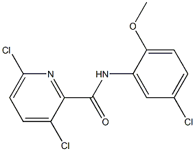 3,6-dichloro-N-(5-chloro-2-methoxyphenyl)pyridine-2-carboxamide Struktur