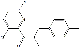 3,6-dichloro-N-methyl-N-[(4-methylphenyl)methyl]pyridine-2-carboxamide Struktur