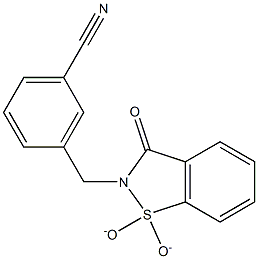 3-[(1,1-dioxido-3-oxo-1,2-benzisothiazol-2(3H)-yl)methyl]benzonitrile Struktur