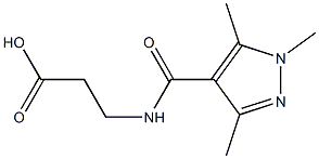 3-[(1,3,5-trimethyl-1H-pyrazol-4-yl)formamido]propanoic acid Struktur