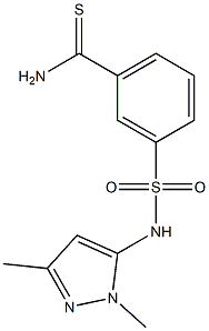 3-[(1,3-dimethyl-1H-pyrazol-5-yl)sulfamoyl]benzene-1-carbothioamide Struktur