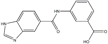 3-[(1H-benzimidazol-5-ylcarbonyl)amino]benzoic acid Struktur