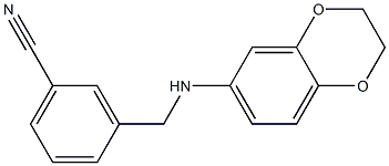 3-[(2,3-dihydro-1,4-benzodioxin-6-ylamino)methyl]benzonitrile Struktur