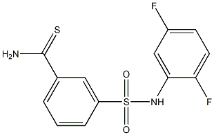 3-[(2,5-difluorophenyl)sulfamoyl]benzene-1-carbothioamide Struktur