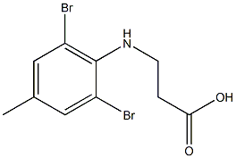 3-[(2,6-dibromo-4-methylphenyl)amino]propanoic acid Struktur